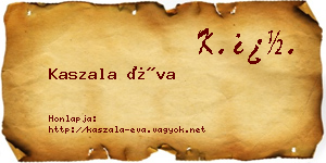 Kaszala Éva névjegykártya